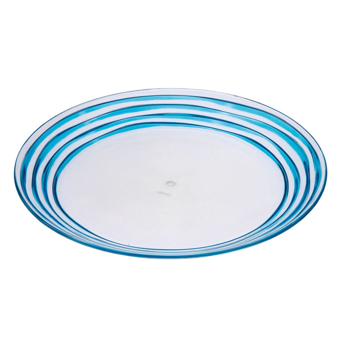 Designer Swirl Acrylic Dinner Plates (Set of 4)