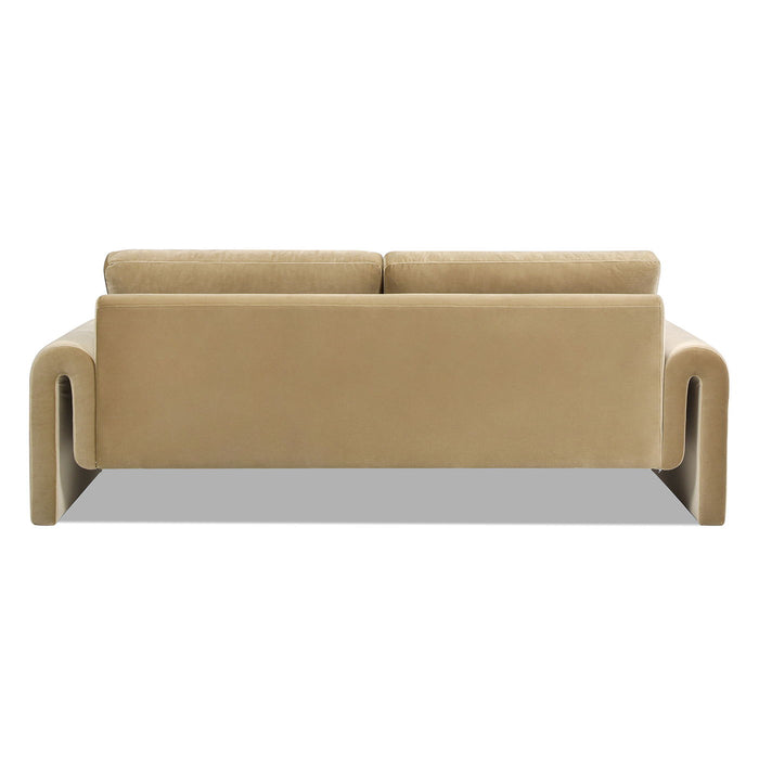 Mason - Arched Arm Sofa - Camel Brown Beige