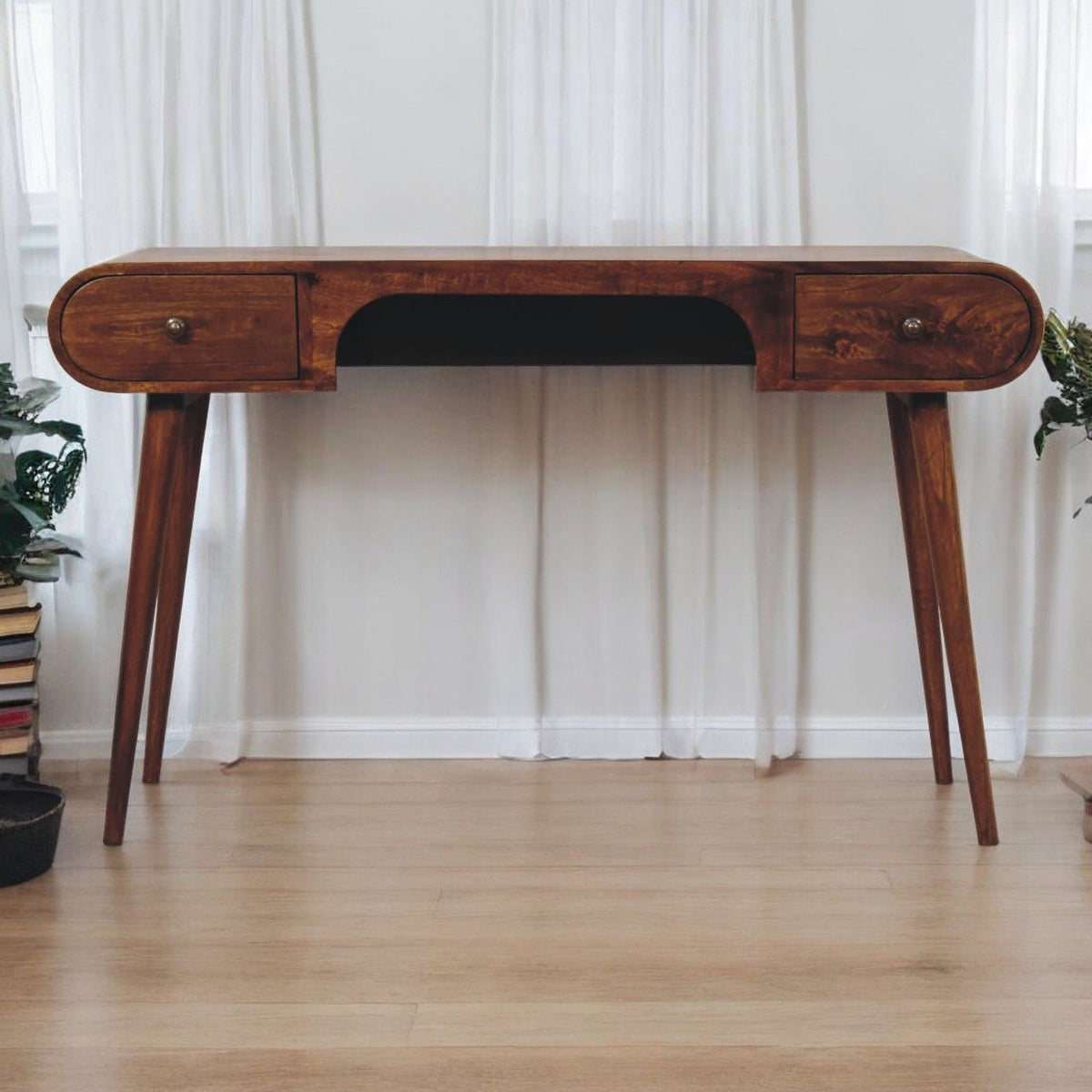 London - Arch Writing Desk - Dark Brown — Pope Furniture