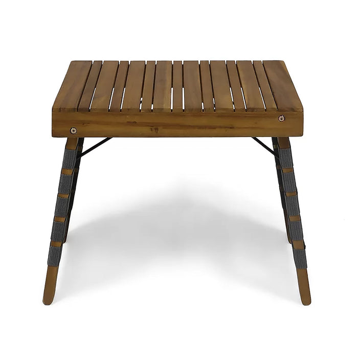 Kayla - Outdoor Foldable 2 Seater Chat Set - Brown / Gray