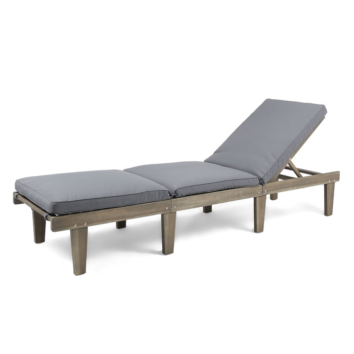 Ariana - Wood Chaise Lounge With Cushion