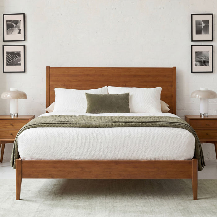 Modern Sled Platform Bed Frame With Slats