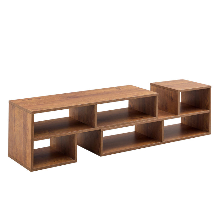 Cube TV Stand With Open Storage And 2 Shelves