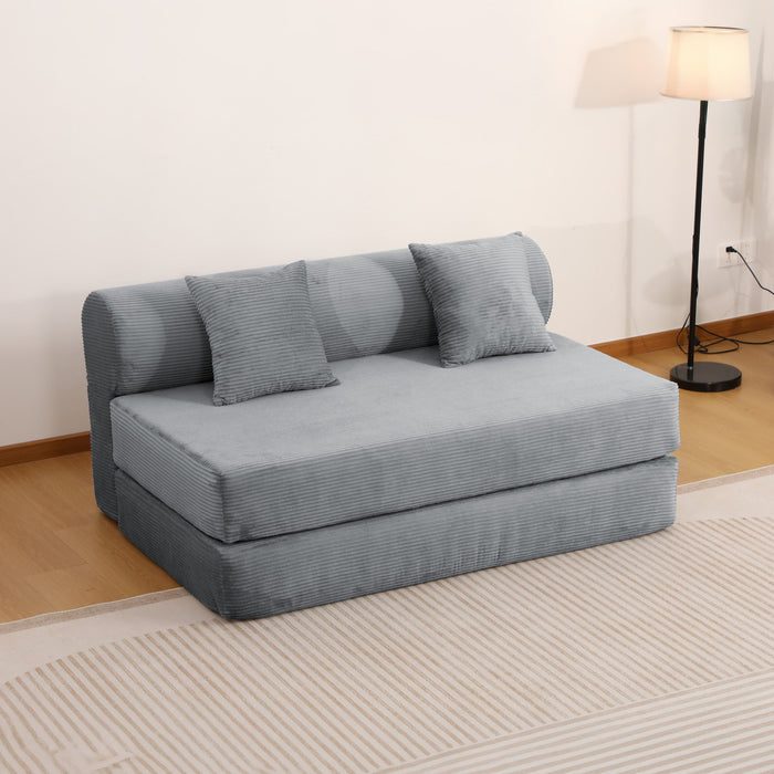 Convertible Sofa Bed, 2 Seater Fold Out Floor Couch