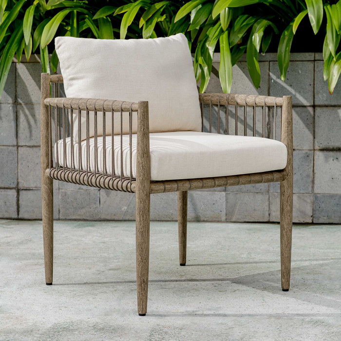 Borneo - Outdoor Dining Chair - White / Dark Gray