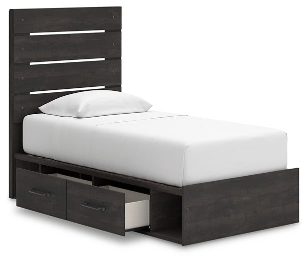 Hollivern Twin Panel Storage Bed with Mirrored Dresser, Chest and Nightstand
