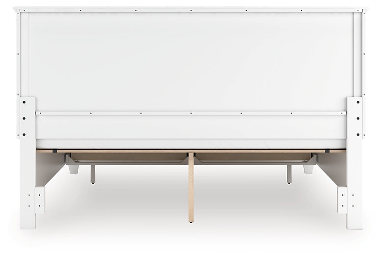 Fortman King Panel Storage Bed with Mirrored Dresser and Nightstand