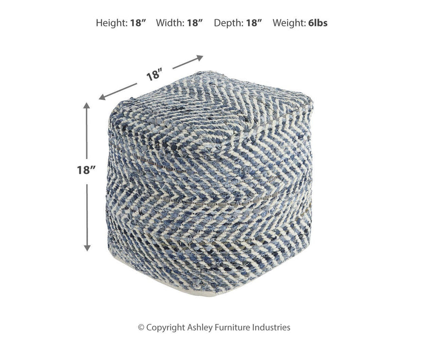 Ashley Express - Chevron Pouf