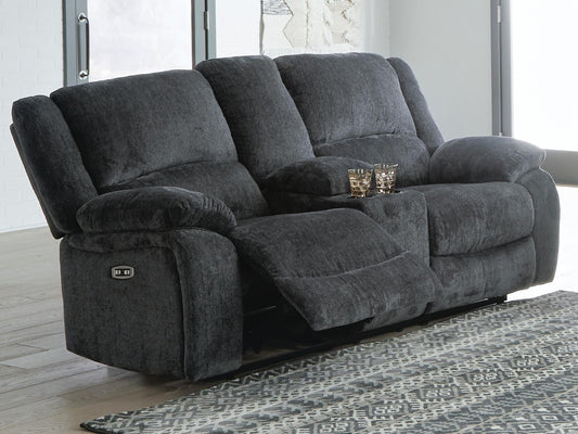 Draycoll DBL REC PWR Loveseat w/Console