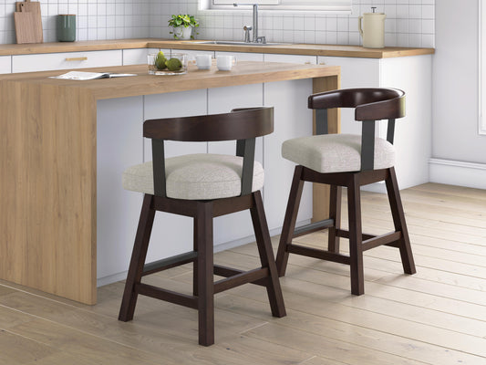 Ashley Express - Haddigan UPH Swivel Barstool (2/CN)