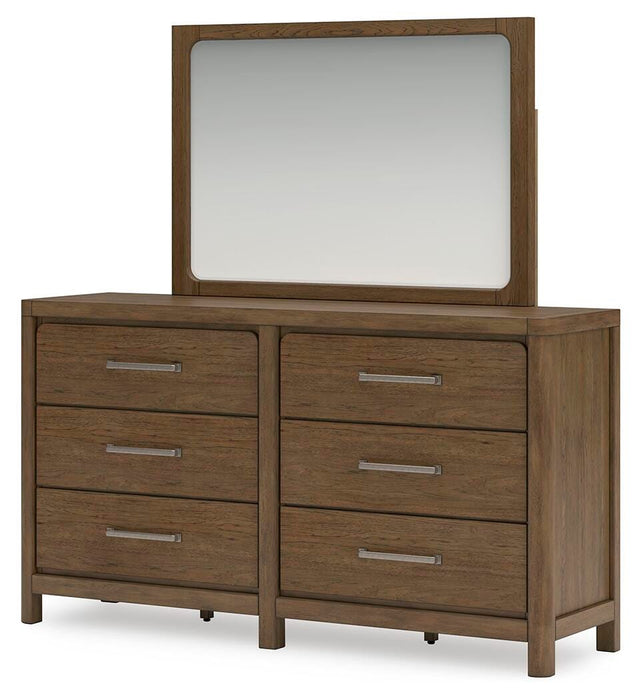 Cabalynn Queen Panel Bed with Storage with Mirrored Dresser, Chest and Nightstand