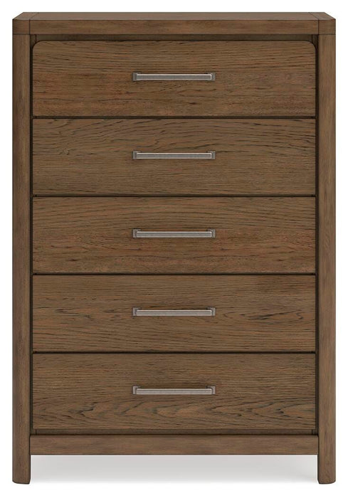 Cabalynn Queen Panel Bed with Storage with Mirrored Dresser, Chest and Nightstand