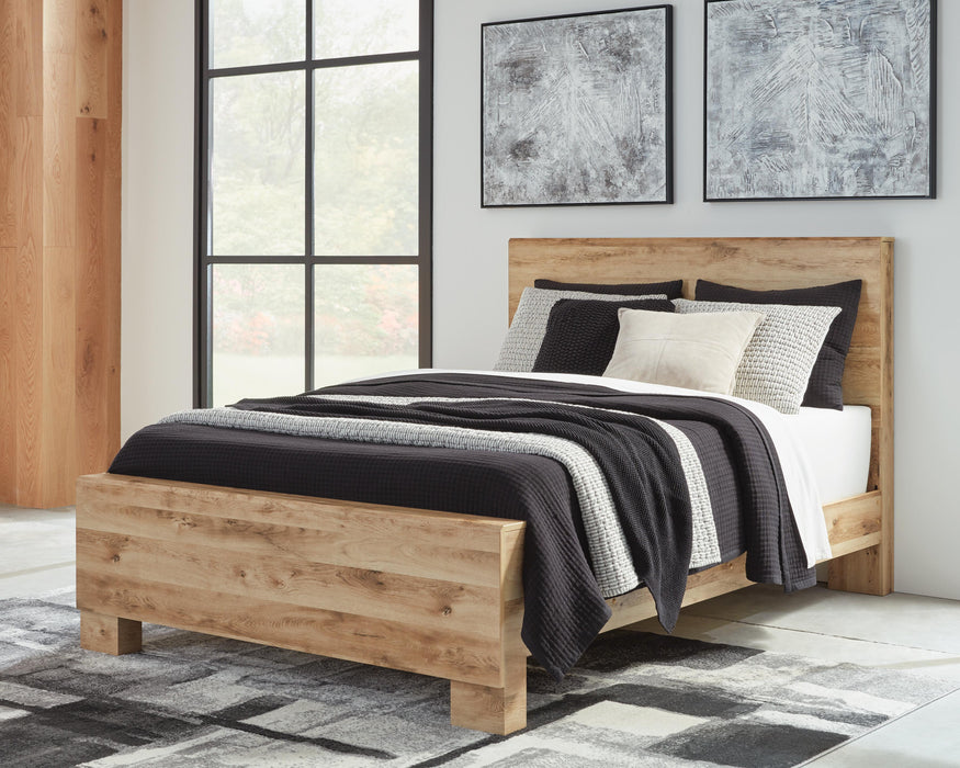Hyanna Queen Panel Bed, Dresser and Mirror