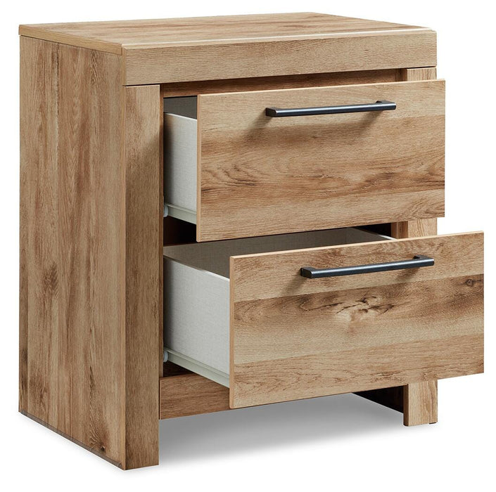 Hyanna Twin Panel Bed with 1 Side Storage, Dresser, Mirror, Chest and Nightstand