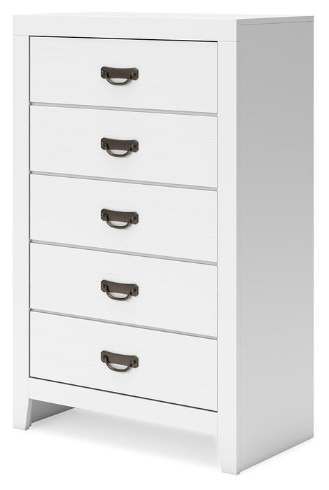 Binterglen Full Panel Bed, Dresser, Mirror, Chest and Nightstand