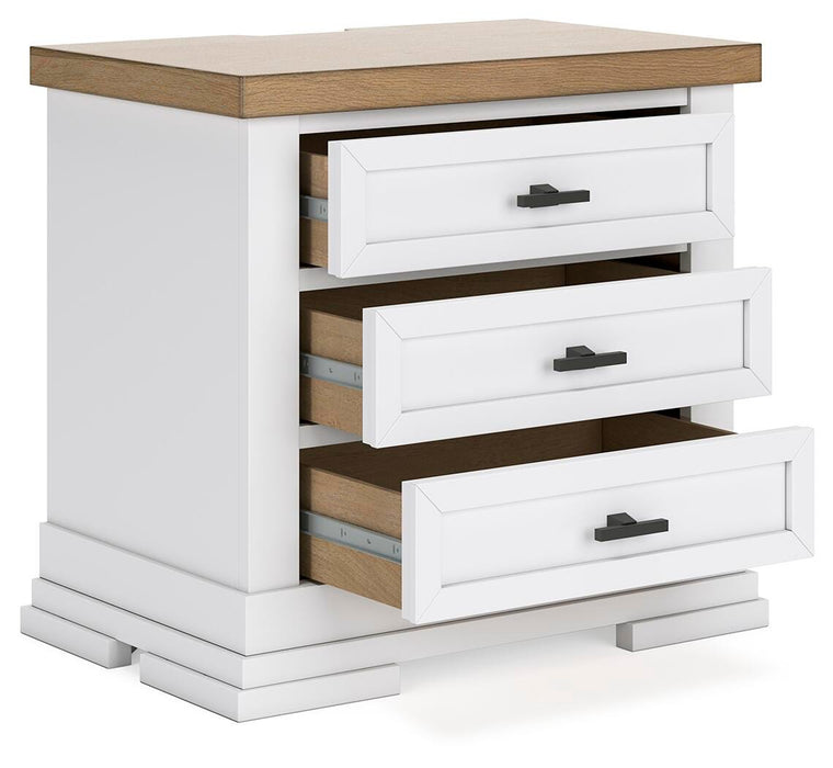 Ashbryn Queen Panel Storage Bed, Dresser, Mirror and Nightstand
