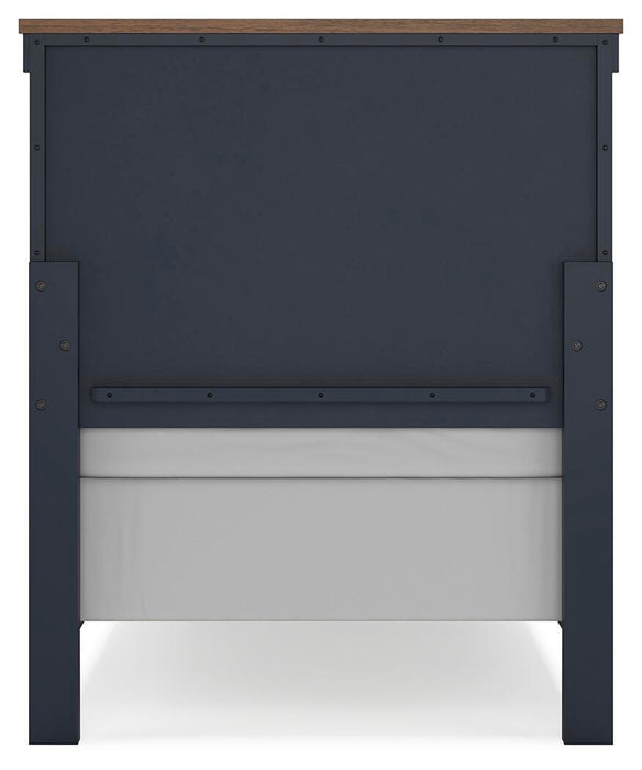 Landocken Twin Panel Headboard, Dresser, Mirror and Nightstand