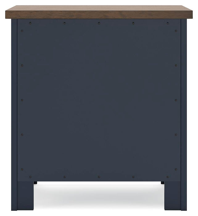 Landocken Twin Panel Headboard, Dresser, Mirror and Nightstand