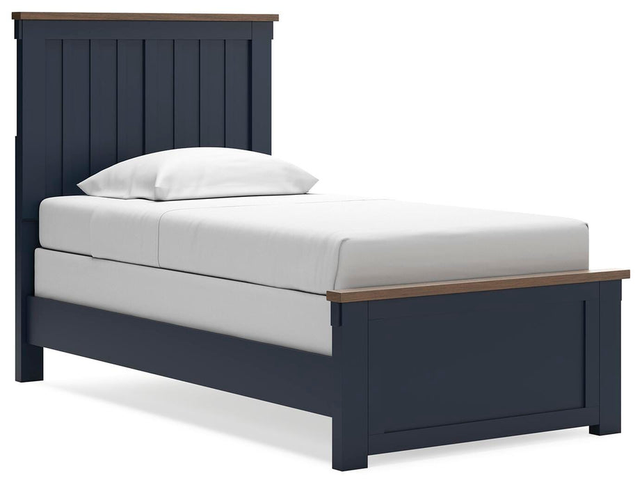 Landocken Twin Panel Bed, Dresser, Mirror, Chest and Nightstand