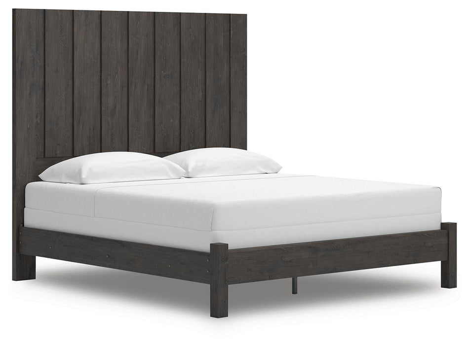 Fraluna King Panel Bed, Dresser, Mirror, Chest and Nightstand