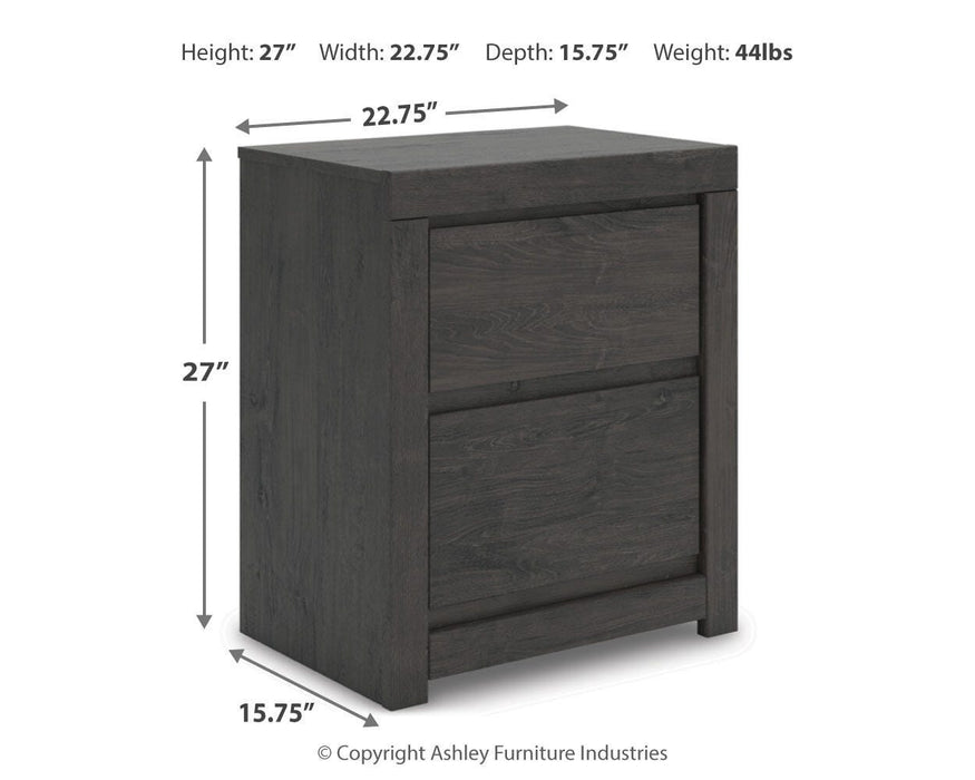 Fraluna King Panel Bed, Dresser, Mirror, Chest and Nightstand
