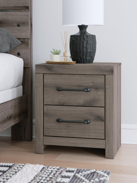 Graystorm Full Panel Bed with Storage, Dresser, Mirror, Chest and Nightstand