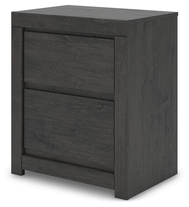 Fraluna Queen Panel Storage Bed, Dresser, Mirror and Nightstand