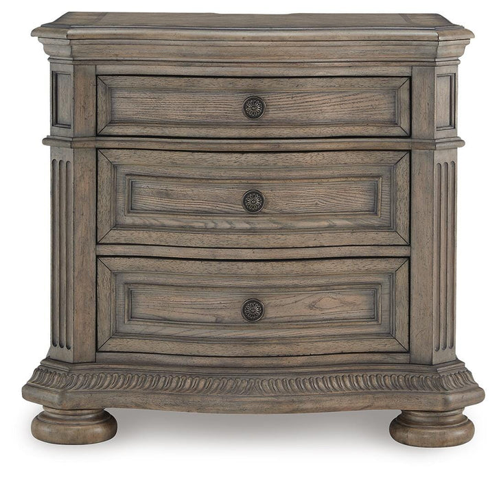 Ardenfield California King Upholstered Sleigh Bed, Dresser, Mirror, Chest and Nightstand