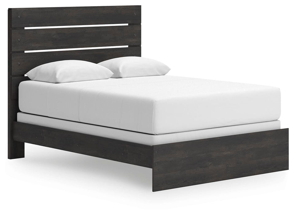 Hollivern Queen Panel Bed, Dresser, Mirror, Chest and Nightstand