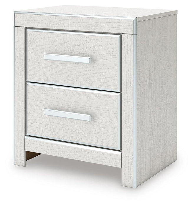 Zuraleus King Upholstered Panel Platform Bed, Dresser, Mirror and Nightstand