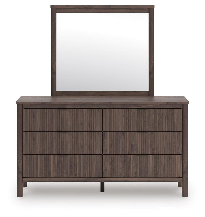 Pamytta Full Panel Platform Bed, Dresser, Mirror and Nightstand