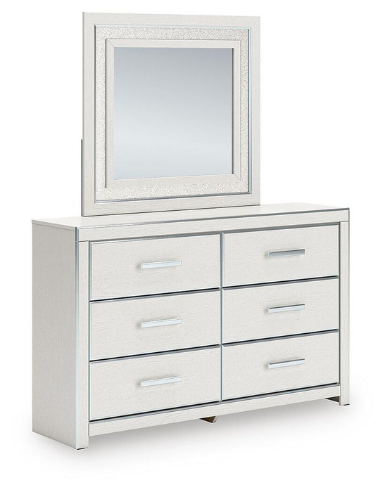 Zuraleus Queen Upholstered Panel Platform Bed, Dresser, Mirror, Chest and Nightstand