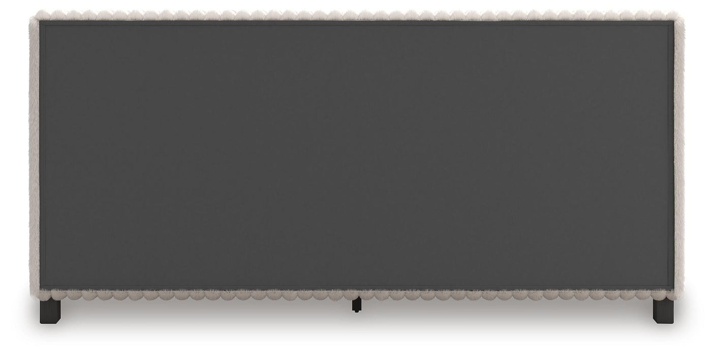 Zuraleus California King Upholstered Bed, Dresser and Mirror