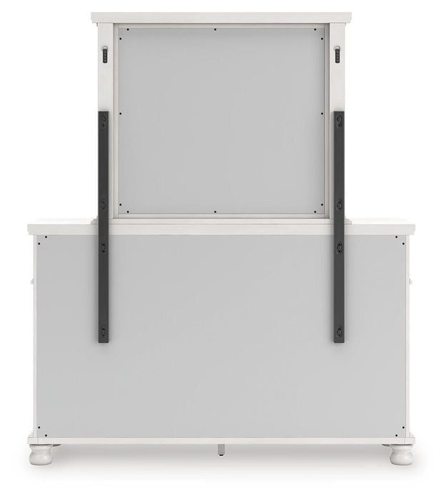 Rowlenstown King Poster Bed, Dresser and Mirror
