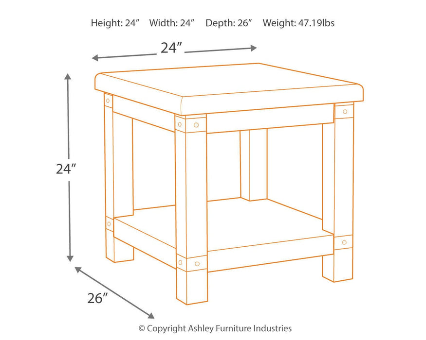 Ashley Express - Carynhurst Rectangular End Table