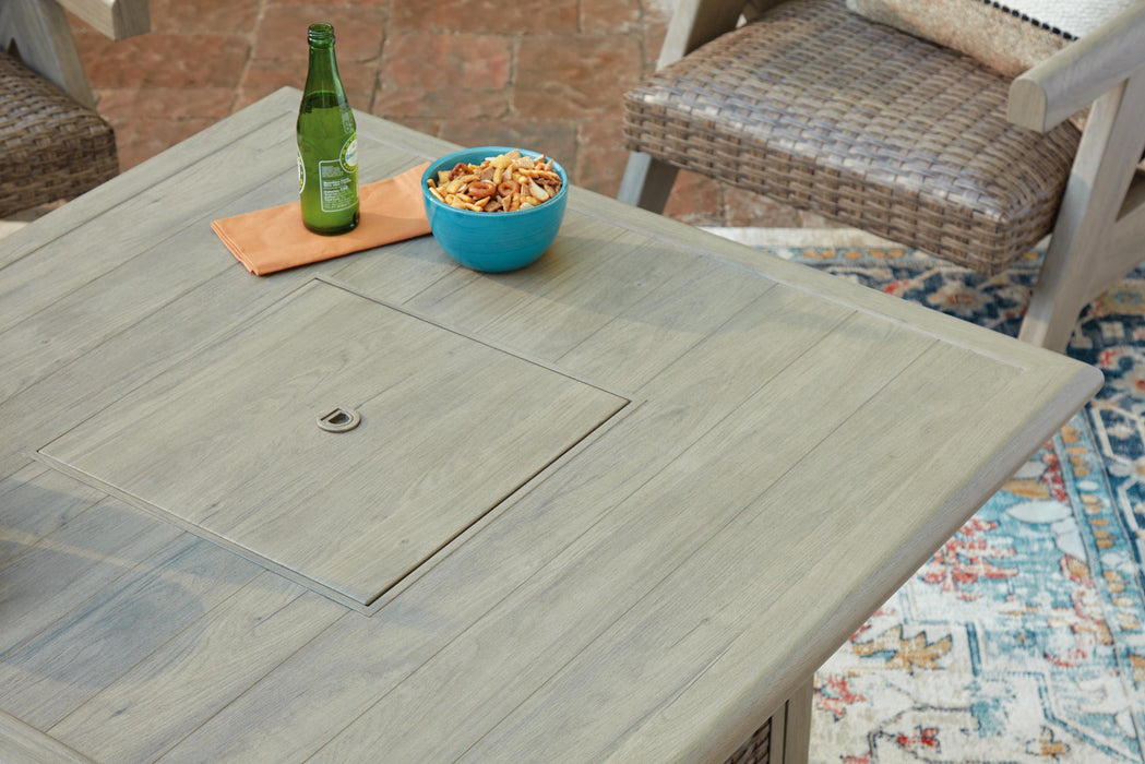 Cliff Trails Square Fire Pit Table