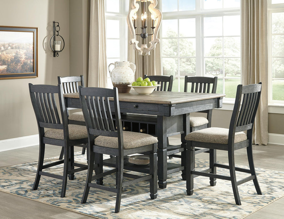 Tyler Creek Counter Height Dining Table and 6 Barstools