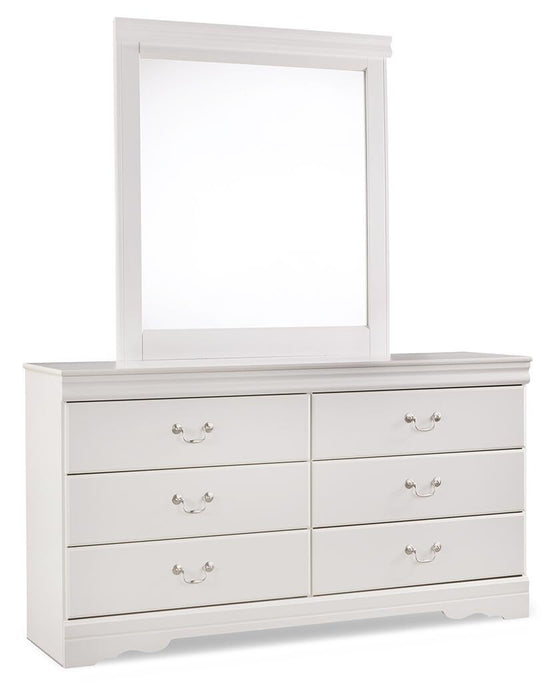 Anarasia Full Sleigh Headboard, Dresser, Mirror, Chest and Nightstand