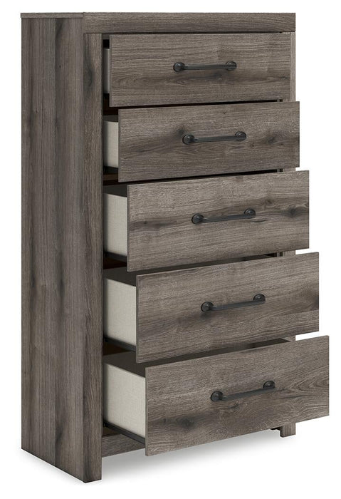 Urbanoore Twin Panel Bed with Storage, Dresser, Mirror, Chest and Nightstand