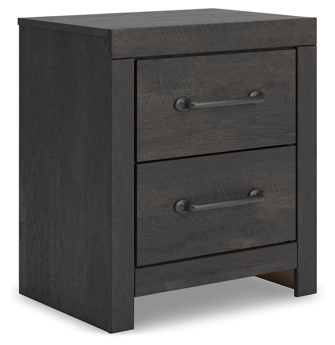 Delmorta King Panel Bed, Dresser, Mirror and Nightstand