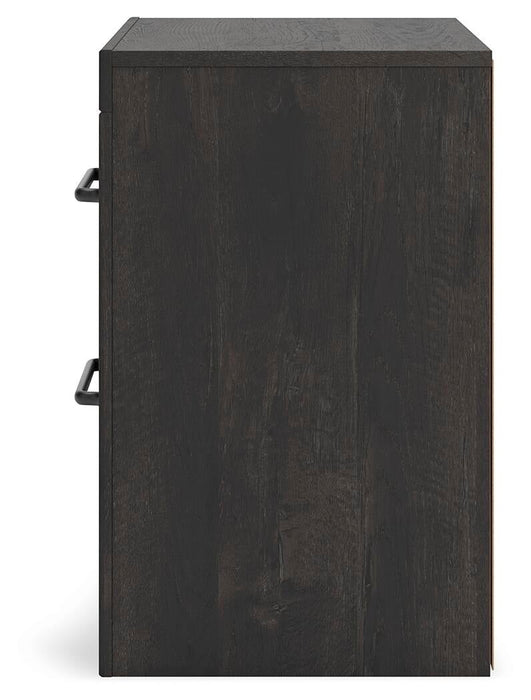 Delmorta King Panel Bed, Dresser, Mirror and Nightstand