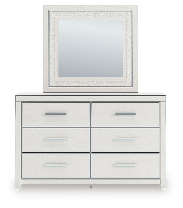 Birmonton Queen Upholstered Bed, Dresser, Mirror and Nightstand