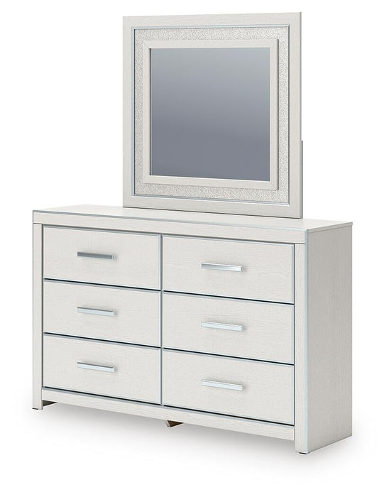 Birmonton King Upholstered Bed, Dresser, Mirror and Nightstand