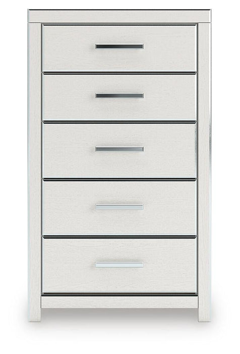Birmonton Queen Upholstered Panel Platform Storage Bed, Dresser, Mirror, Chest and Nightstand