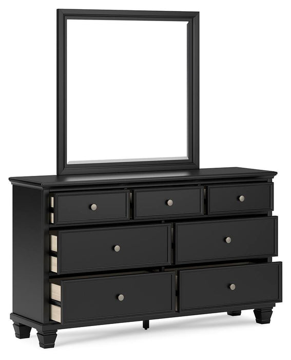 Lanolee Twin Panel Storage Bed, Dresser, Mirror and Nightstand