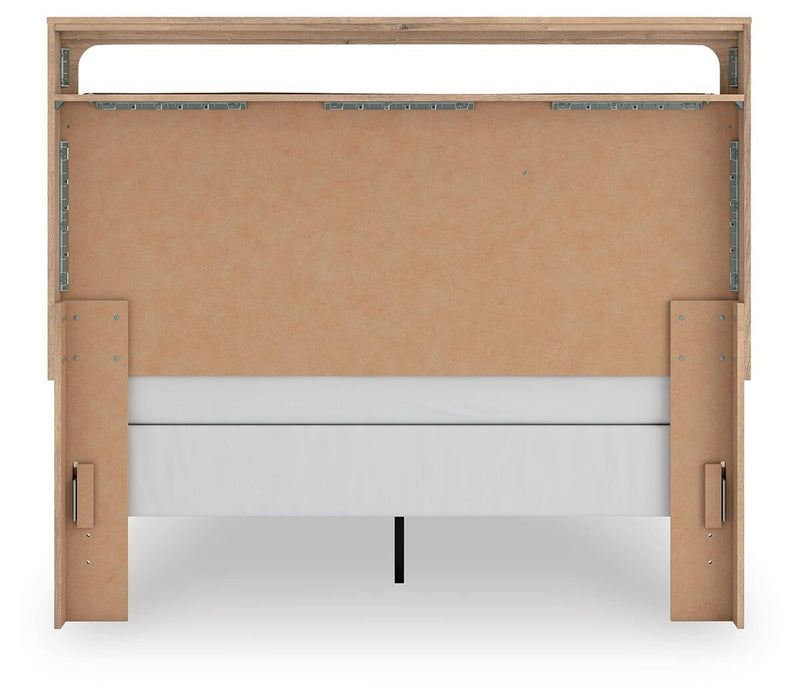 Hollymount Queen Upholstered Panel Bed, Dresser, Mirror and Nightstand