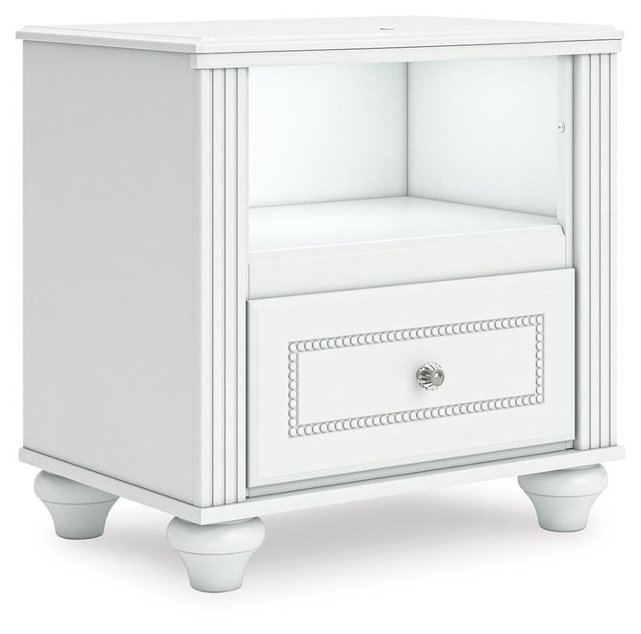 Maylilly Twin Upholstered Panel Storage Bed, Dresser, Mirror and Nightstand