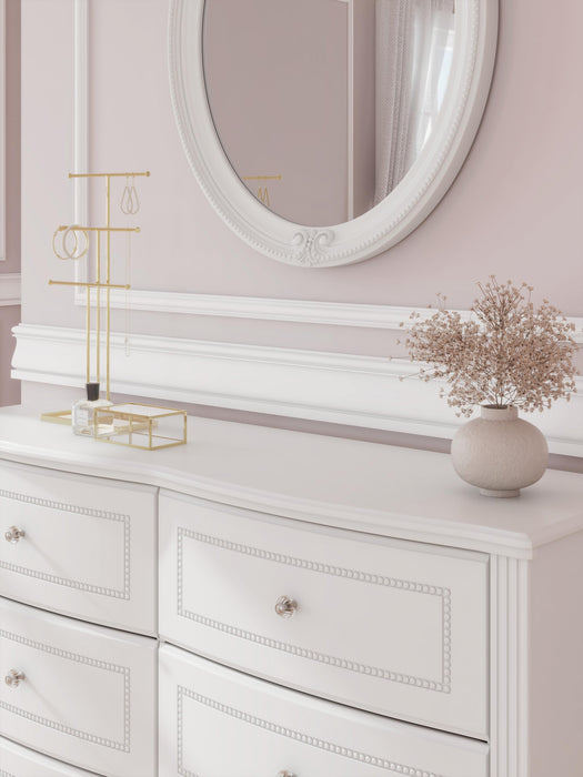 Maylilly Twin Upholstered Panel Storage Bed, Dresser, Mirror and Nightstand