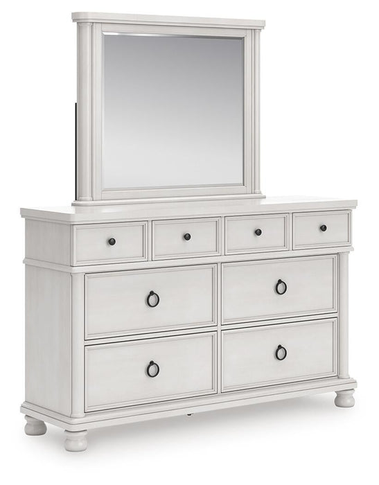 Chadworth California King Poster Bed, Dresser and Mirror