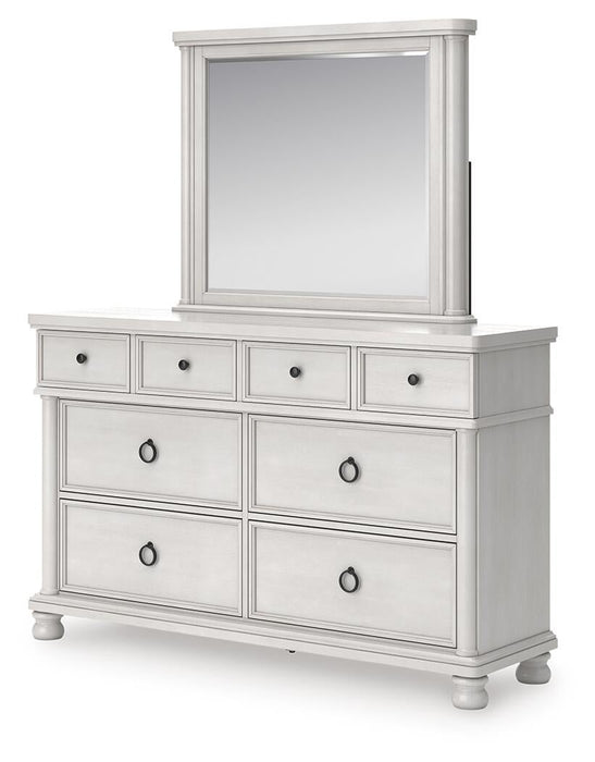 Chadworth California King Poster Bed, Dresser and Mirror